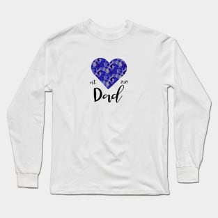 New dad in 2021 blue camo hart Long Sleeve T-Shirt